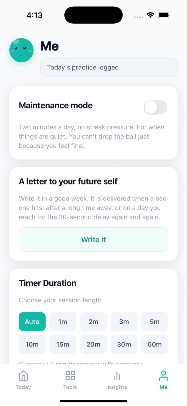 Maintenance mode and a letter to your future self